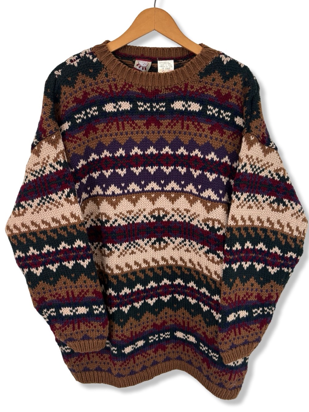 Vintage Multicolor Fair Isle Knit Sweater